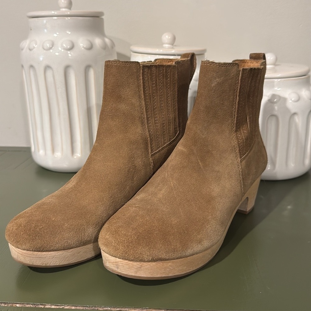 Madewell Suede Clog Booties